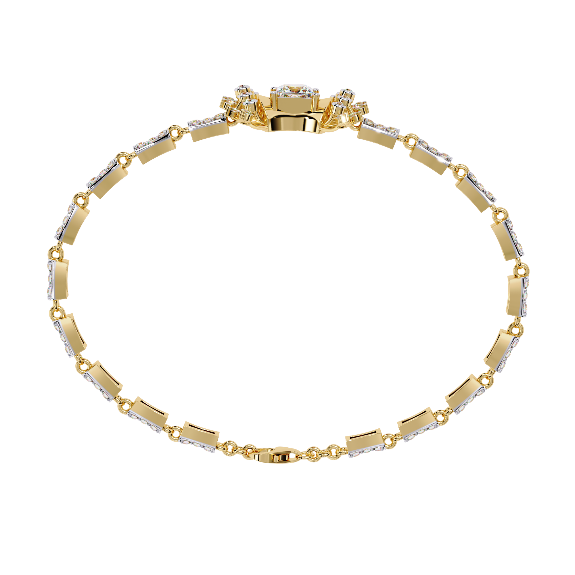 Solitairekart 1.65ct Bow Design Natural Diamond Bracelet-HI Color, VS-SI Clarity